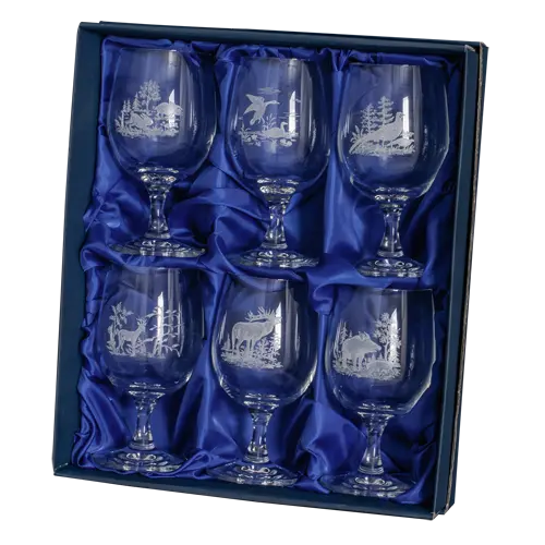 Kristallgläser im Geschenkkarton - 6 Weingläser Fritzmann