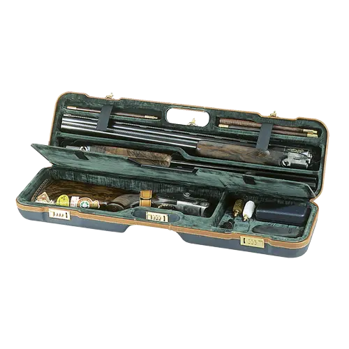 Gewehrkoffer aus ABS-Kunststoff und Leder Fritzmann