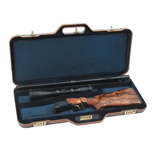 Gewehrkoffer aus ABS-Kunststoff und Leder Fritzmann