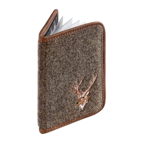 Jagdscheintasche Wollfilz mit Leder - Habee