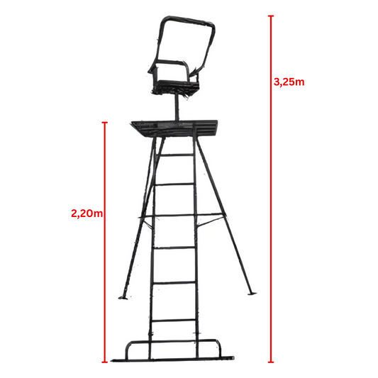 Hochsitz 360° drehbar "Hirschblick" 3,25m - Maße