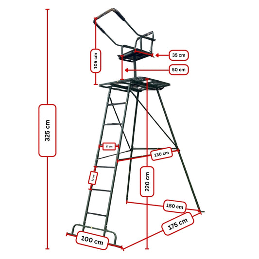 Hochsitz 360° drehbar "Hirschblick" 3,25m