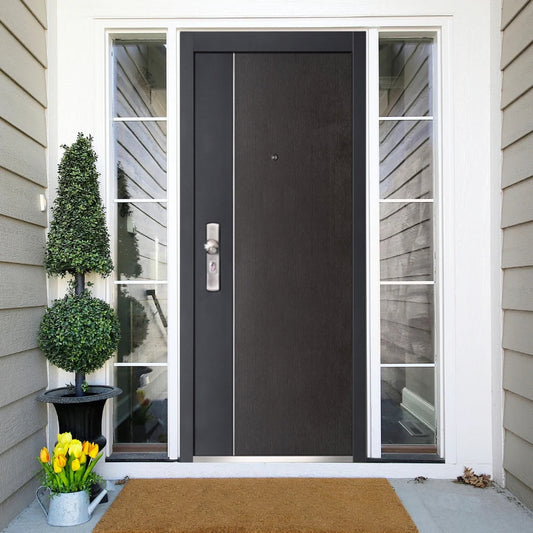 Sicherheitstür Anthrazit-Braun Habee