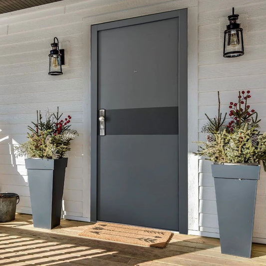 Sicherheitstür – Balkendesign Anthrazit Habee