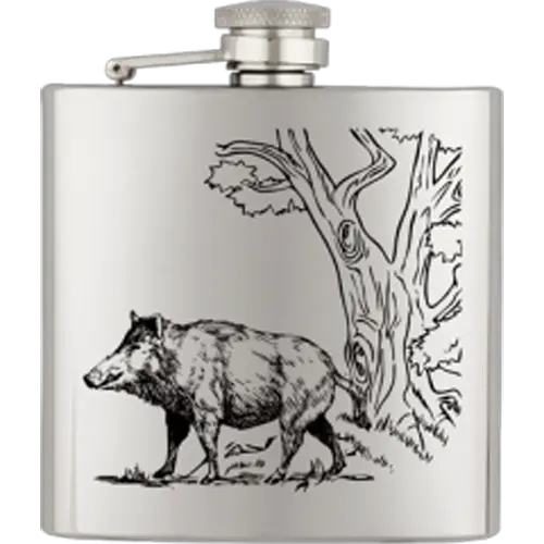 Flachmann Edelstahlflasche mit Lasergravur