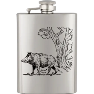 Flachmann Edelstahlflasche mit Lasergravur Fritzmann