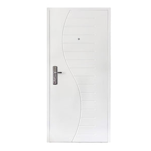 Sicherheitstür mit Wellen-Design Weiß Habee