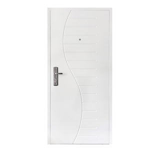 Sicherheitstür mit Wellen-Design Weiß Habee