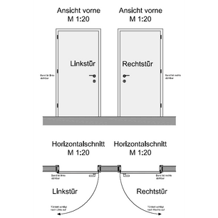 Sicherheitstür – mit 4 Fenstern Anthrazit Habee
