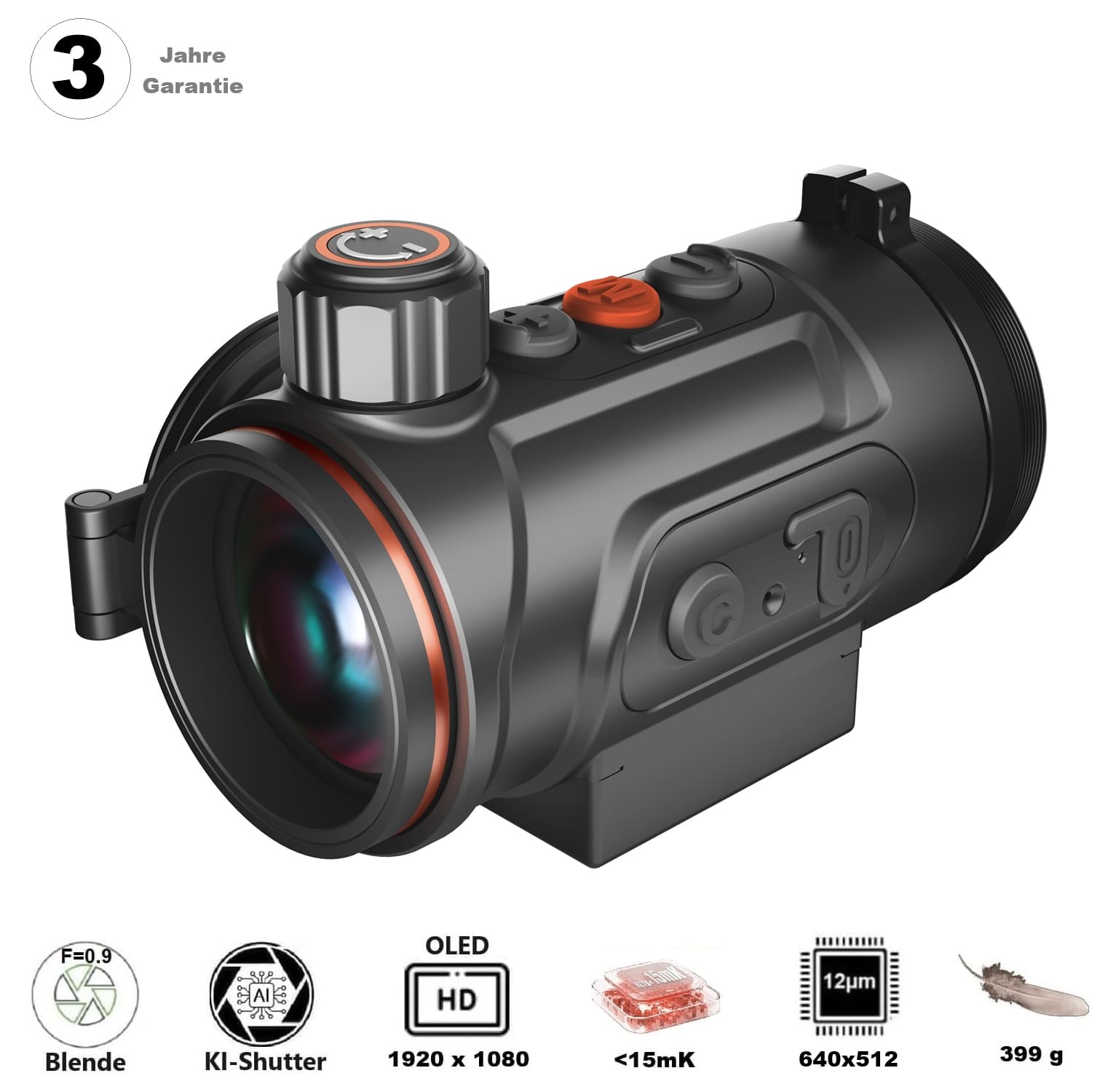 Hunt 635 Pro – innovatives Wärmebild-Vorsatzgerät von ThermTec + Wechselakku