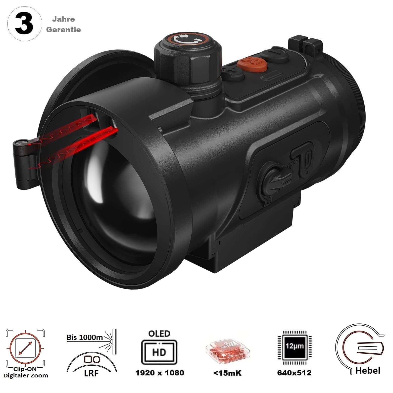 Hunt 650L Pro LRF – Wärmebild-Vorsatzgerät + Laserentfernungsmesser