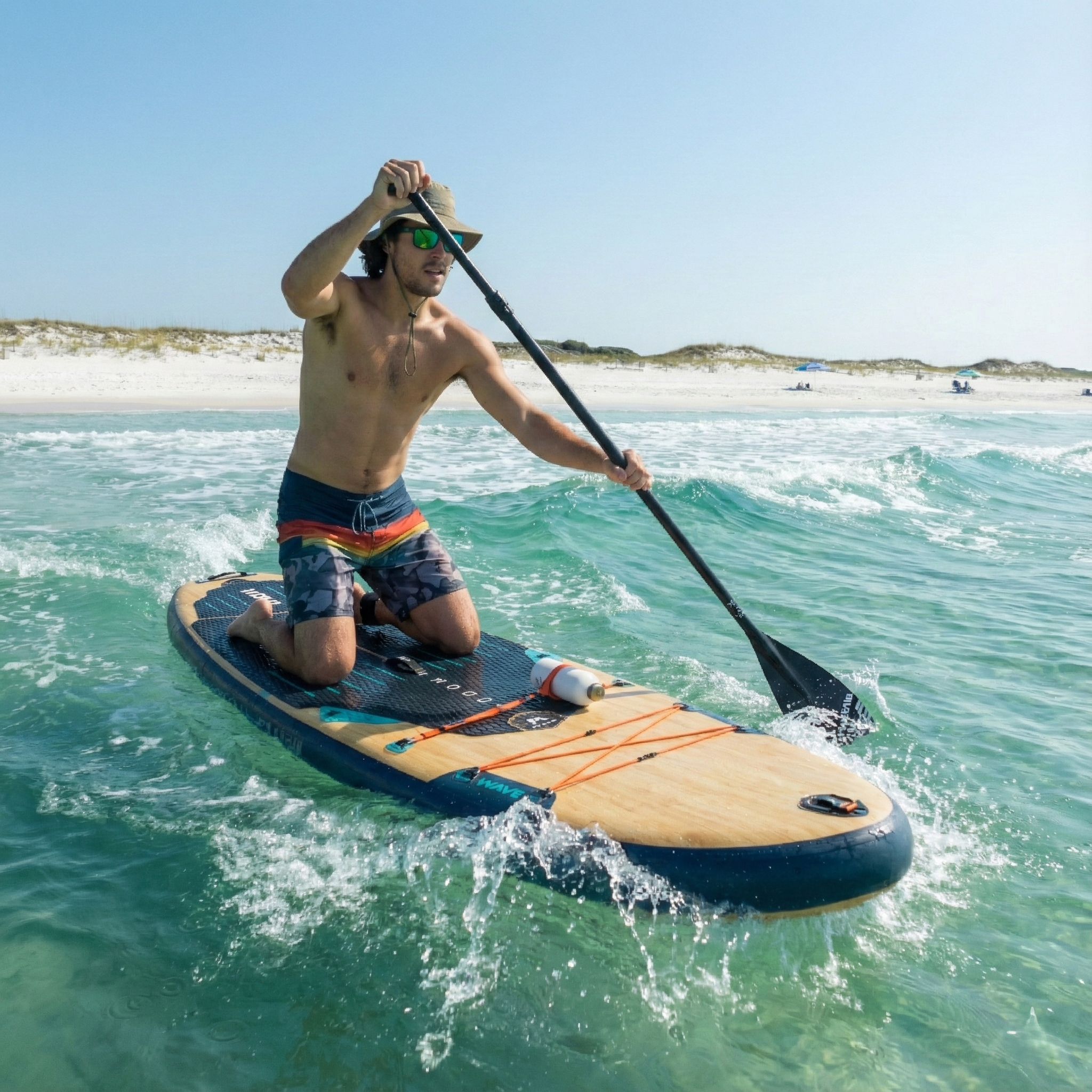 Stand Up Paddel / Sup Board - Wave The Woody 3.0 Größe: 10'9 Aqua Blau