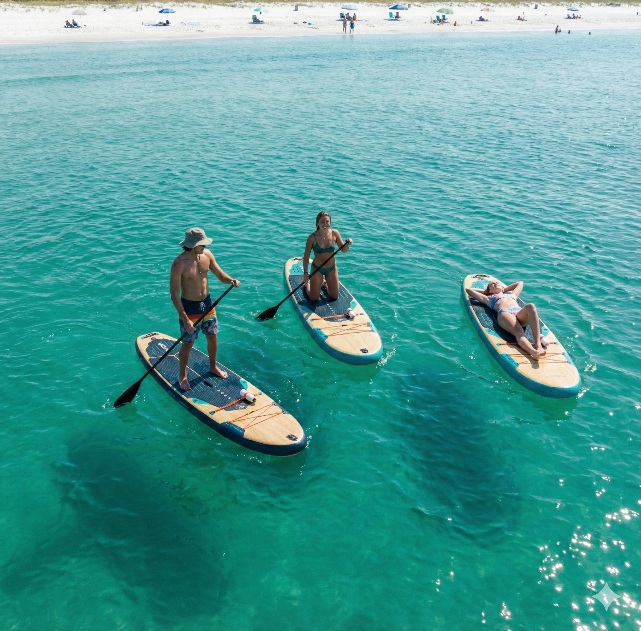 Stand Up Paddel / Sup Board - Wave The Woody 3.0 Größe: 10'9 Aqua Blau