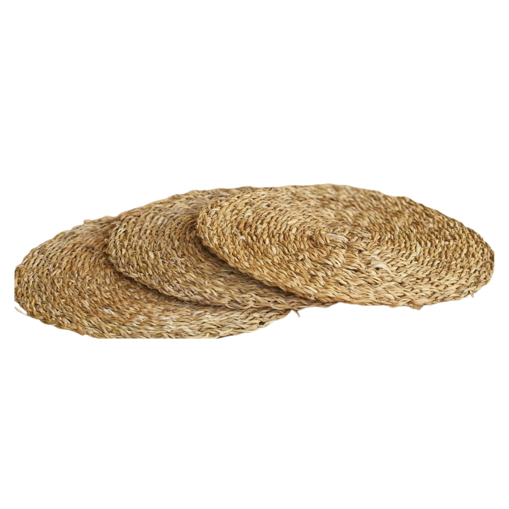 Platzsets Seegras 6er Set Ø 40 cm 100% Naturprodukt