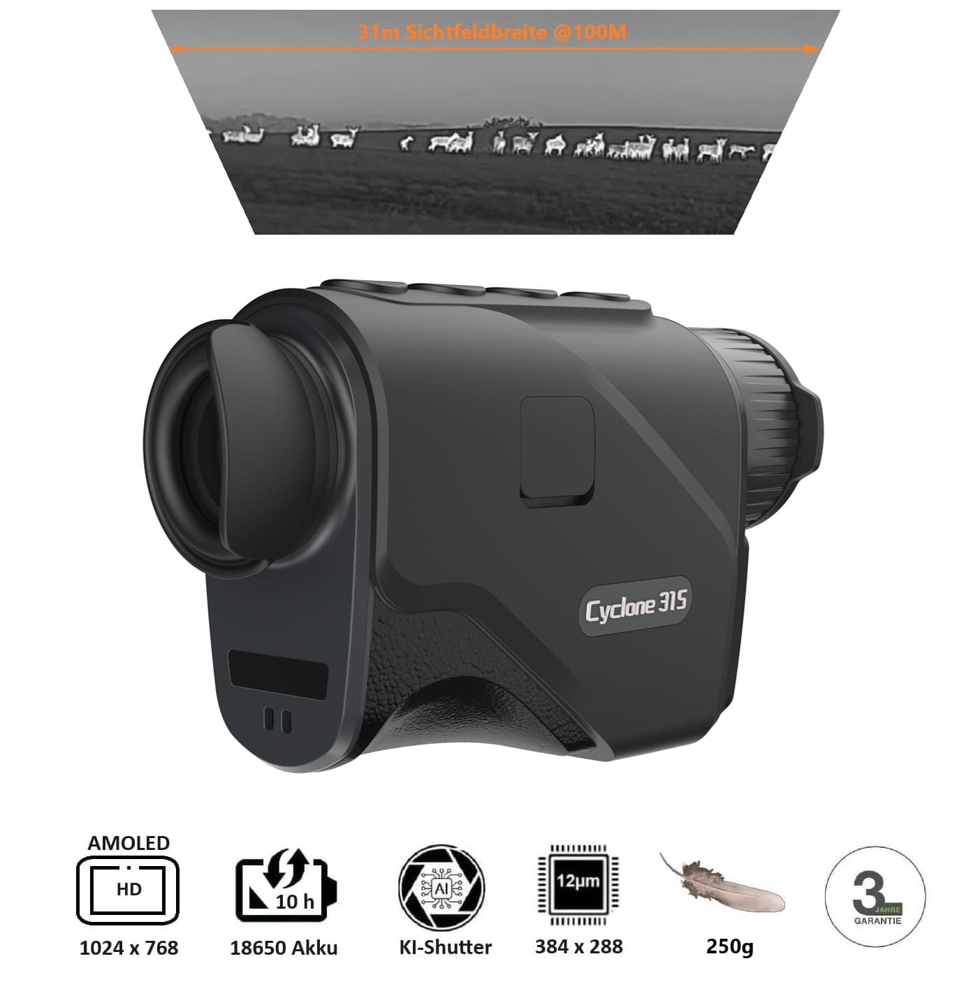 ThermTec Cyclone 315 – Wärmebildgerät im Taschenformat mit < 20 mK NETD