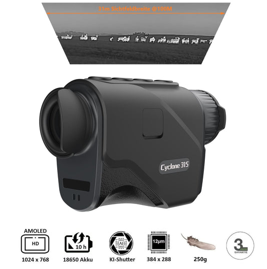 ThermTec Cyclone 315 – Wärmebildgerät im Taschenformat mit < 20 mK NETD