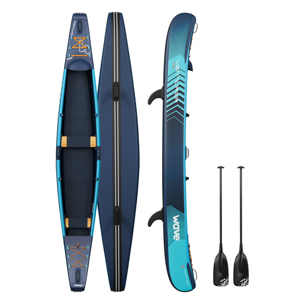2-Personen-Kajak mit Drop-Stitch Kanadier-Kanu - Wave Venturer