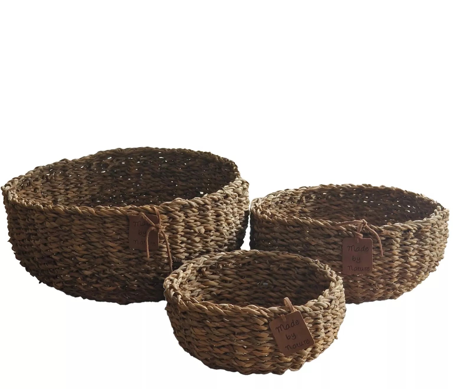 Dekokörbchen Seeggras 3-teilig  Ø 20 | 25 | 30 cm 100% Naturprodukt
