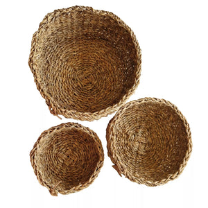 Dekokörbchen Seeggras 3-teilig  Ø 20 | 25 | 30 cm 100% Naturprodukt
