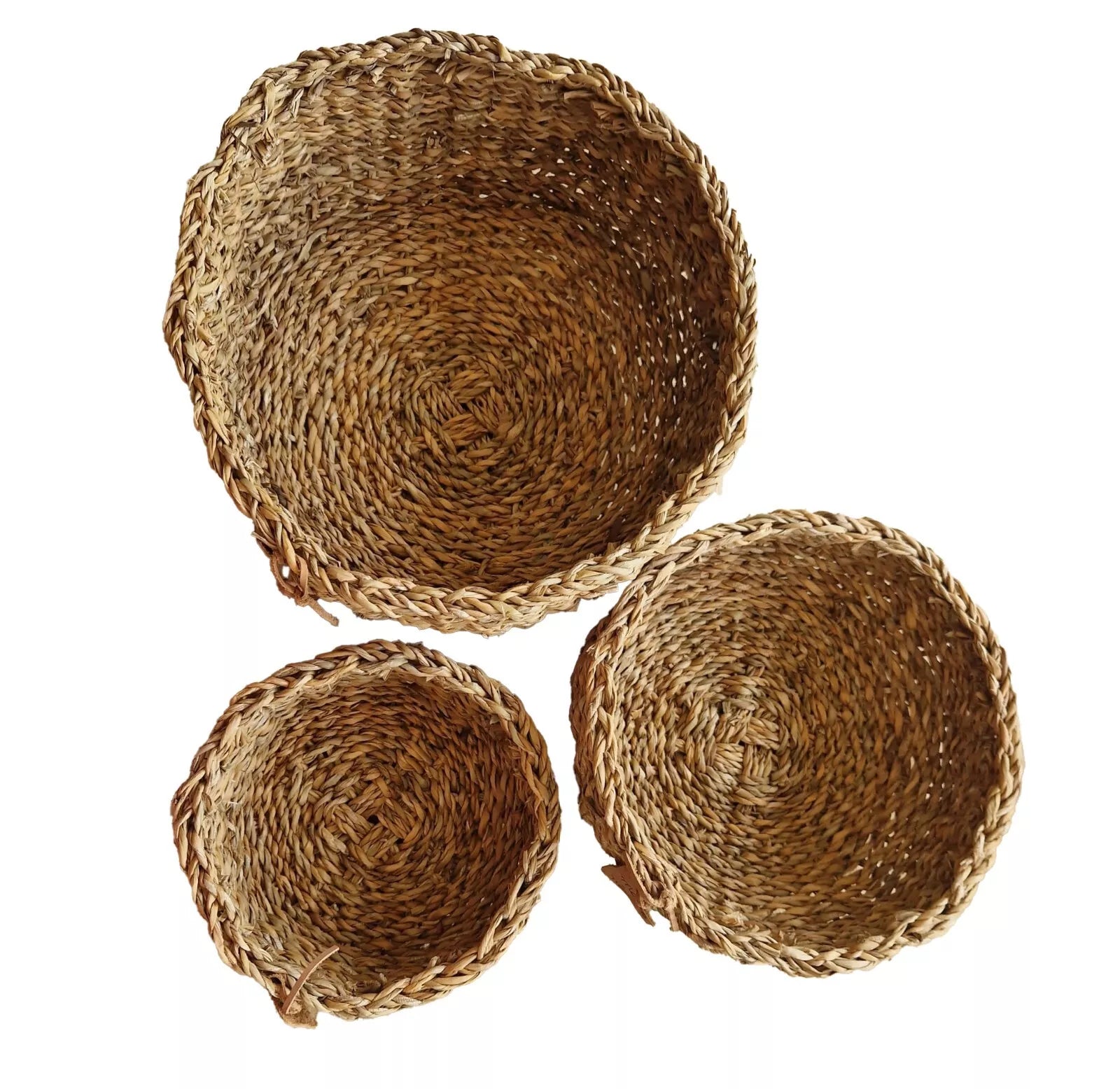 Dekokörbchen Seeggras 3-teilig  Ø 20 | 25 | 30 cm 100% Naturprodukt